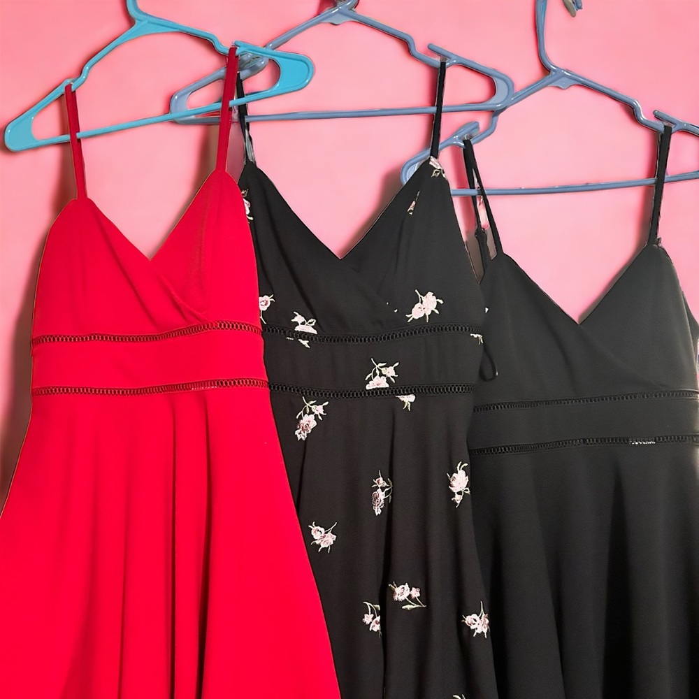 NWT Francesca's Styled Trim & Flare Dresses (3)